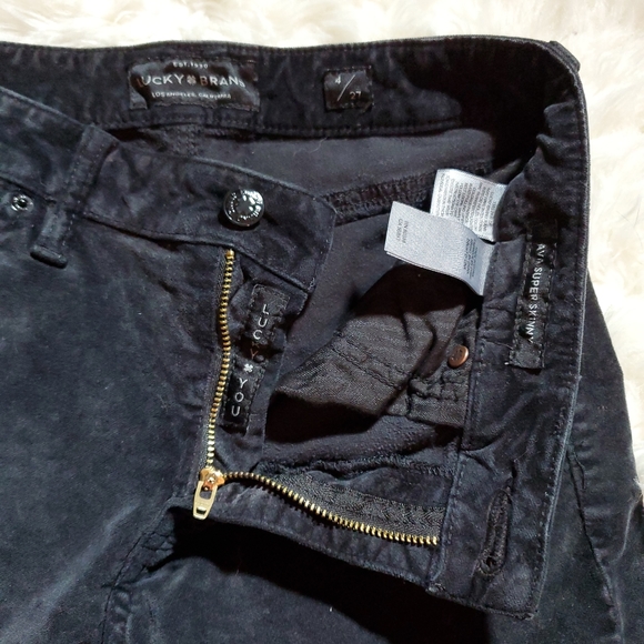 Lucky Brand Velvet Charcoal Skinny Jeans - Picture 3 of 5